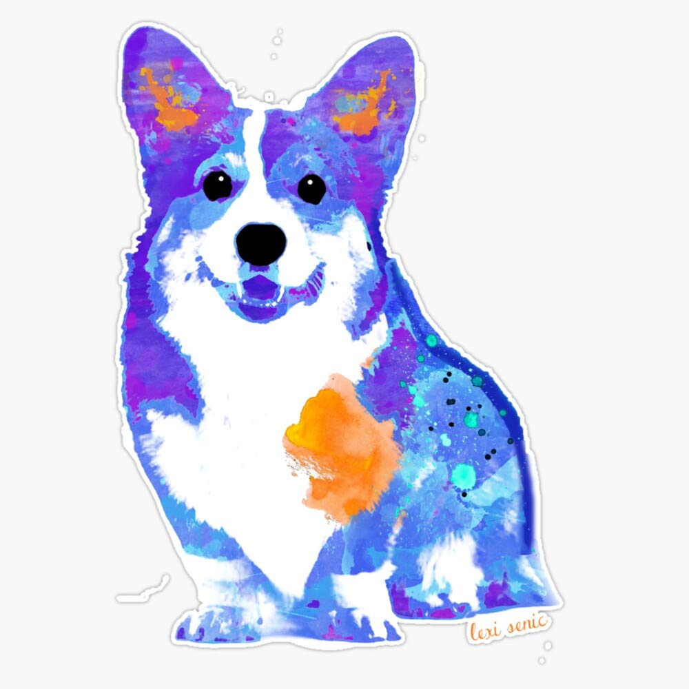 MAGNET A Lone Corgi Magnetic Sticker Vinyl Waterproof Magnet Decal Car 5"