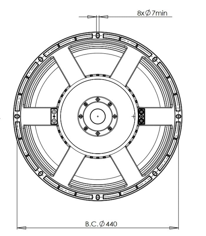 Amazon.com: B&C Speakers 18TBX100-8 Very High Power Capacity 18-in