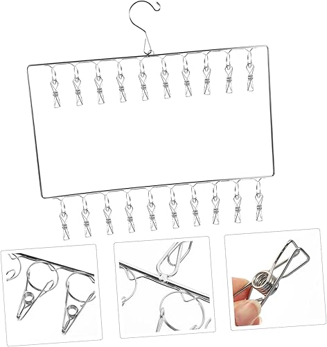 Miniatura 5 de Cabilock Calcetines Clip Secadores portátiles Secadora de toallas Calcetines al aire libre Tendedero de secado plegable para interiores Perchas de