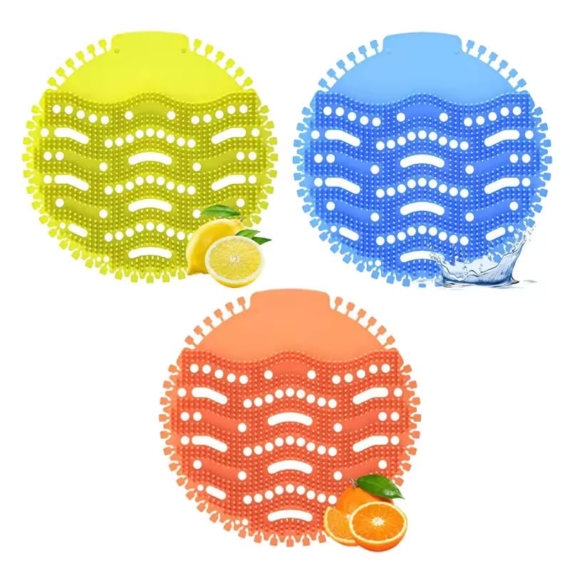 eHomes® Urinal Screen Deodorizer Mats (8 Pieces Per Pack), Anti Splash Pad Aromatic Deodorising Bathroom Men's Toilet Screen Urinals Cakes (Random Single Fragrance in Box)