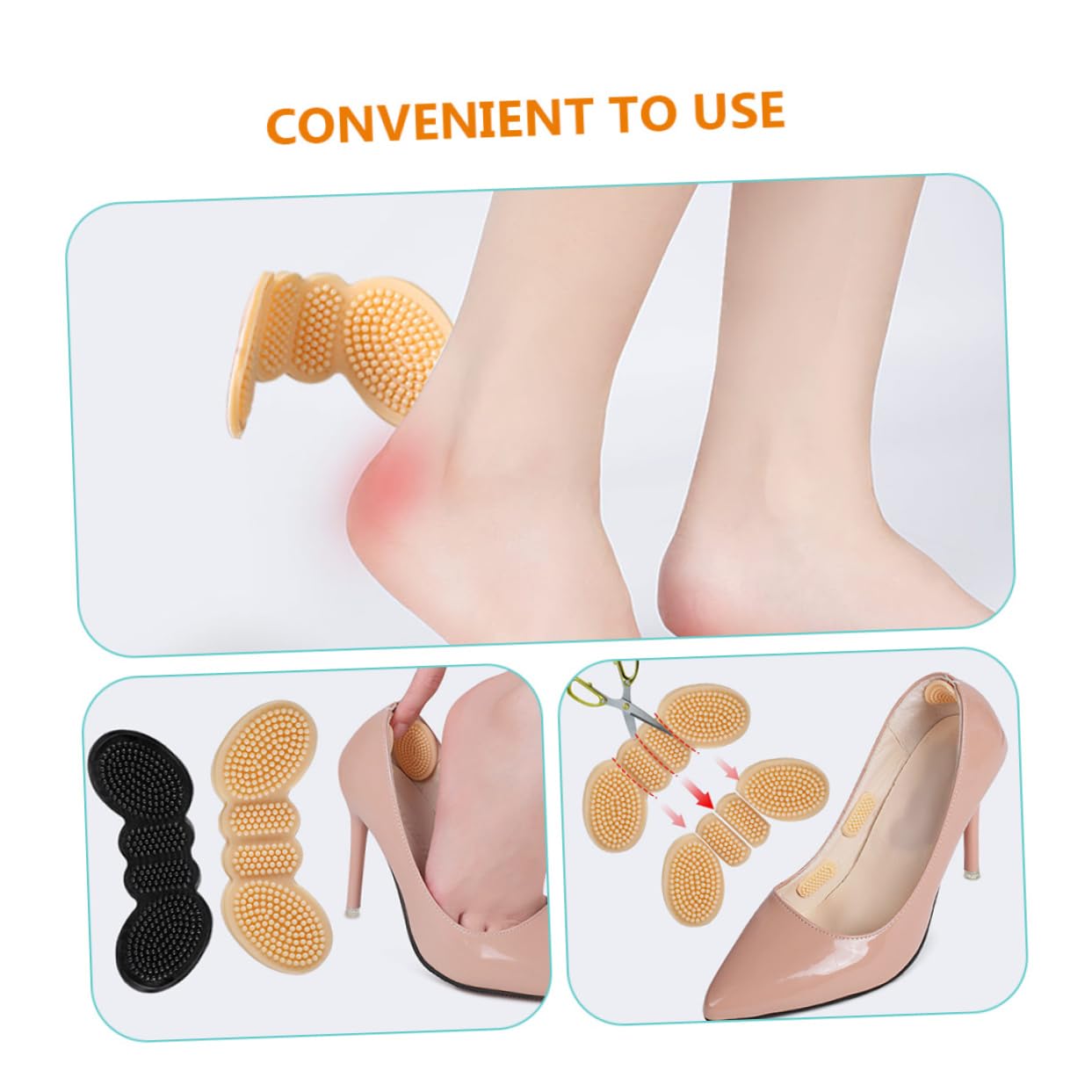 Healvian 16paare Selbstklebende Fersenschutzpolster Aus Silikon Atmungsaktive Fersenkissen Für Damen Und Herren Für High Heels Sport Und Lederschuhe Verhindert Fußschmerzen Und