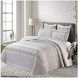 Colchas Bouti Carrefour COTTON ARTean- Colcha Bouti RIS Cama de 135 (235x260 cm). Incluye 2 Fundas de cojín.