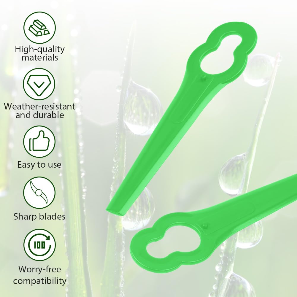 OFFCUP Plastic Grass Trimmer Blades, 70 Pcs Replacement Plastic Blades - Image 4