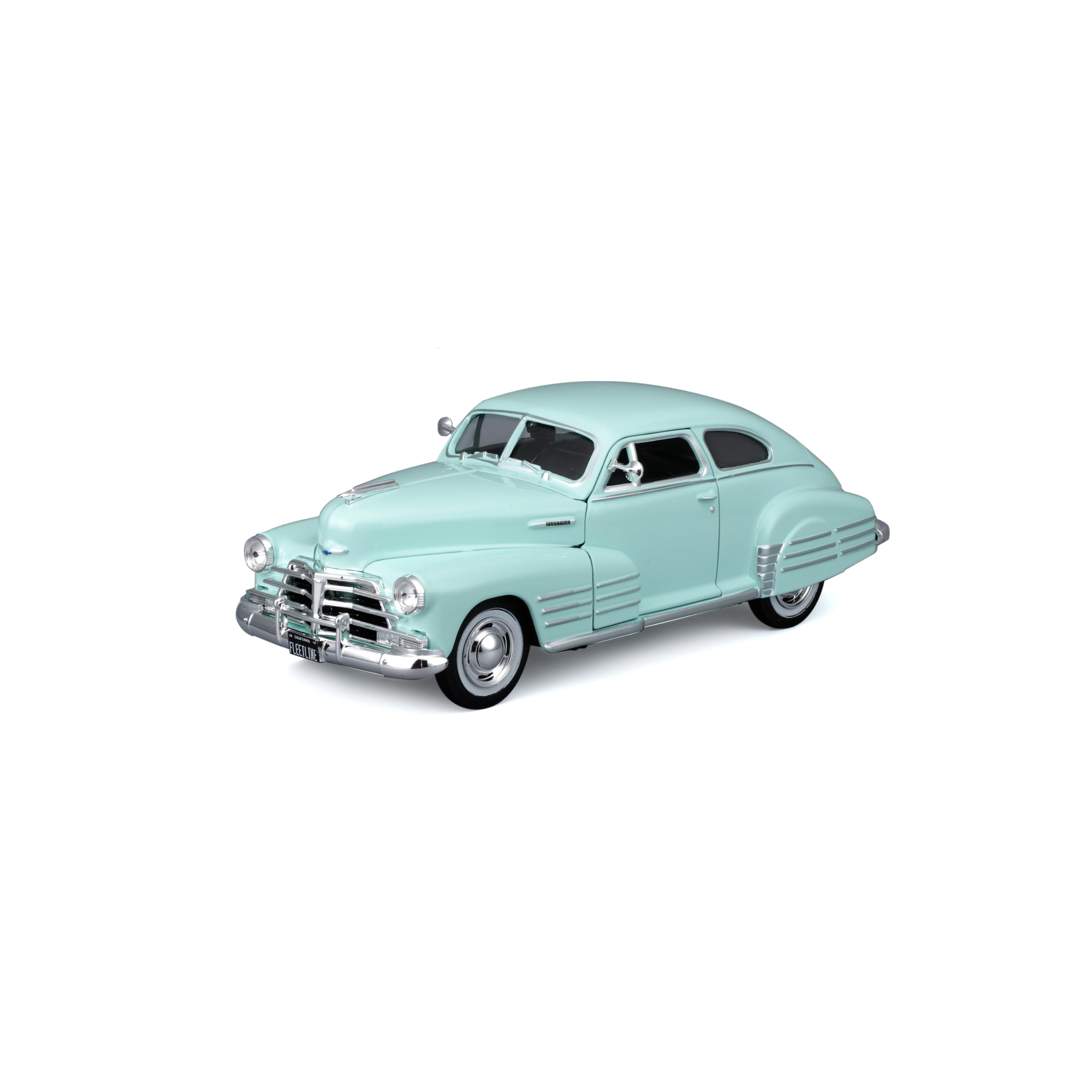 Maisto - Chevrolet Fleetline Aerosedan 1948 Green - 1:24 Scale Metal Miniature Car - Highly Detailed Model, Faithful Replica - Collector's Edition