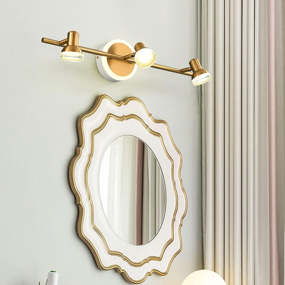 Apparecchio di illuminazione regolabile Compatible with trucco Lampada da specchio Compatible with bagno a LED Paralume in acrilico Luce frontale Compatible with specchio Compatible with trucco rotant