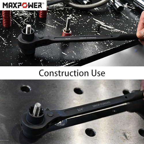 Miniatura 5 de MAXPOWER 3 llaves inglesas y llave de andamio de doble enchufe