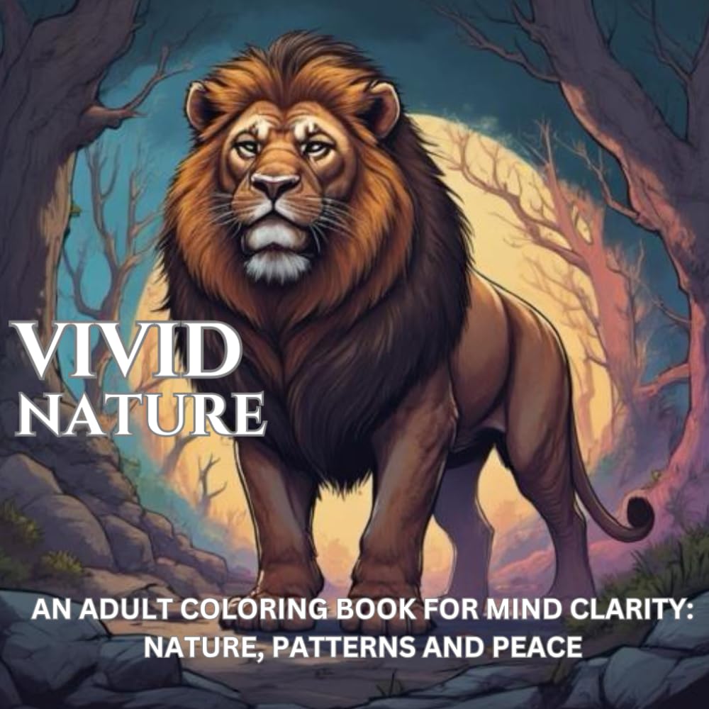 Vivid Nature: Adult Coloring Book for Mind Clarity: Nature, Pattern and Peace