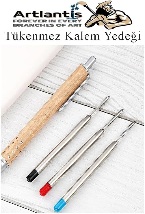 Tükenmez Kalem Yedeği 5 Adet Tükenmez Kalem İçi Yedek Mavi Metal Tükenmez Kalem İçi Okul Ofis Jel Kalem İçi Mavi