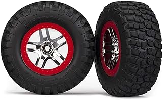 Traxxas 5877R Tire and Wheel Model Car Parts, Red