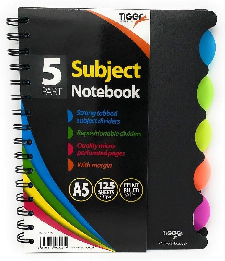 A5 Project Book 5 Subjects Twinwire