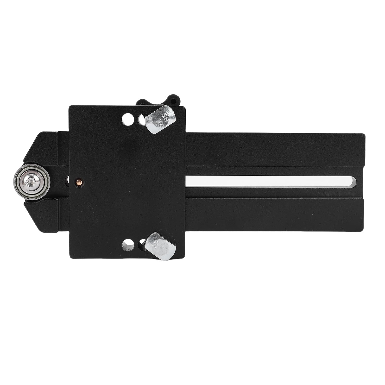 Jiawu Maschera per da Tavolo per Strappi Sottili e Veloci, Utensile in Alluminio per Carpentieri, Scanalatura a T da 3/8 X 3/4 Pollici, Ideale per Tagli Precisi, Nera