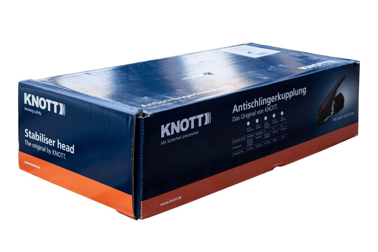 Attelage à Boule Knott KS30 avec stabilisateur pour remorque de 3000kg avec Timon Tubulaire de 35-50mm