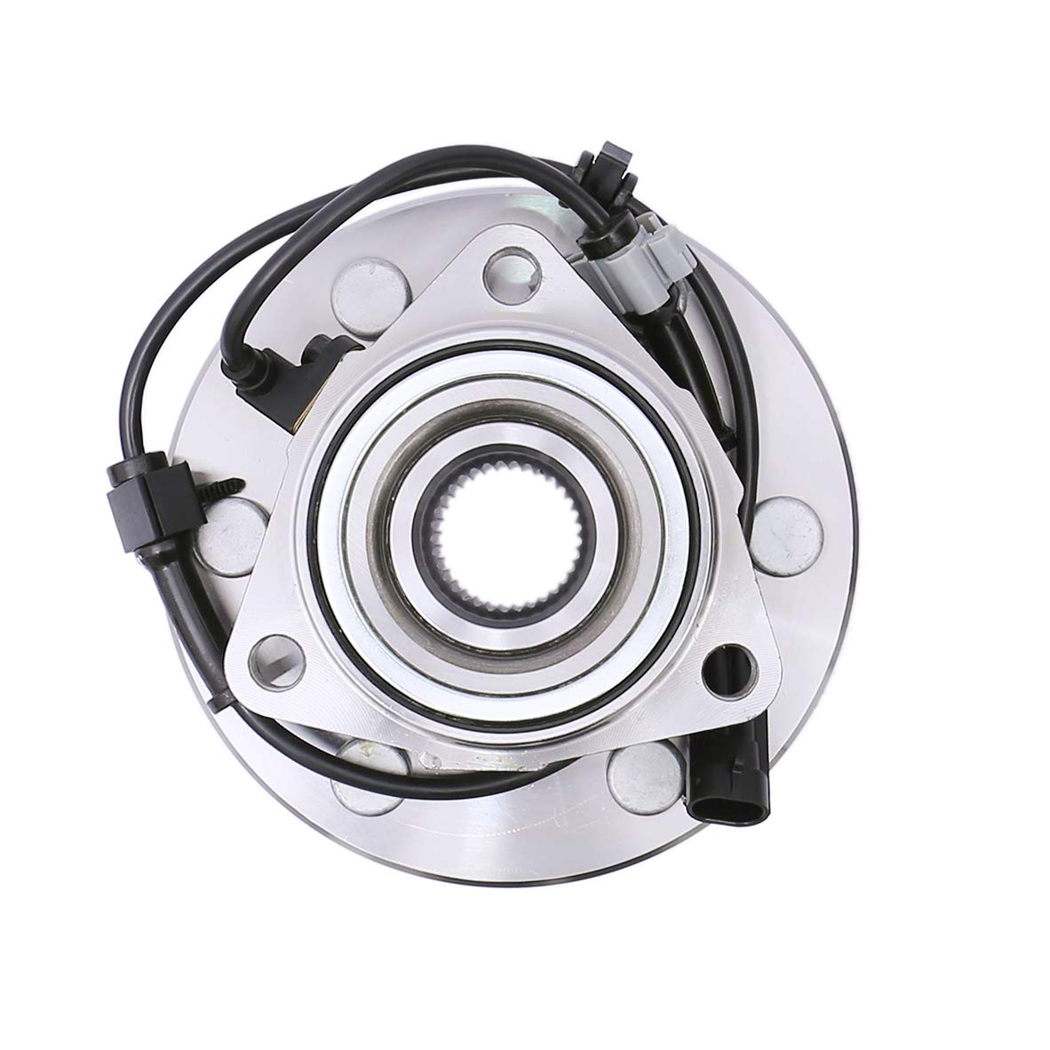FKG 515036 Front Wheel Bearing Hub Assembly (4WD ONLY) for Chevy Avalanche Express 1500 Tahoe Silverado 1500, GMC Yukon Sierra Savana 1500, Cadillac Escalade, 4WD Only, Set of 2