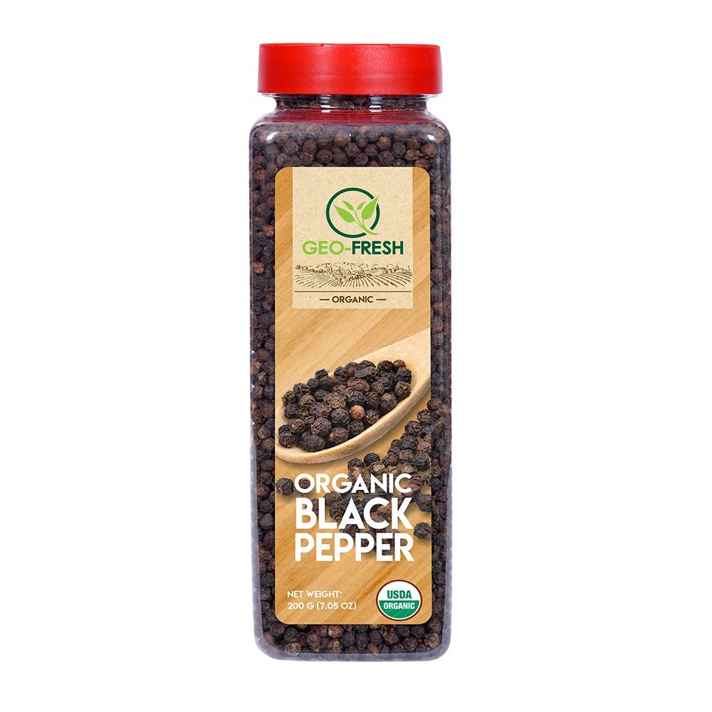 Poivre noir Geo Fresh grains bio 200g arôme intense premium