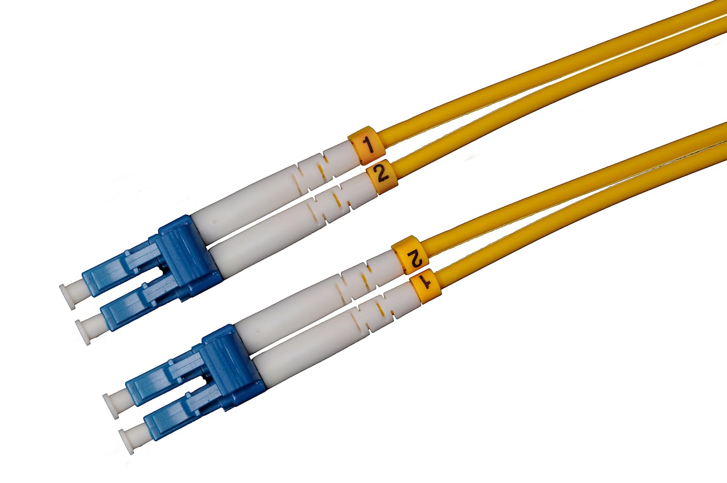 Câble à fibre optique LWL - OS2, monomode jaune, LC/UPC vers LC/UPC Male Duplex 9/125, G.652D LSZH, 100 m Enterprise Edition