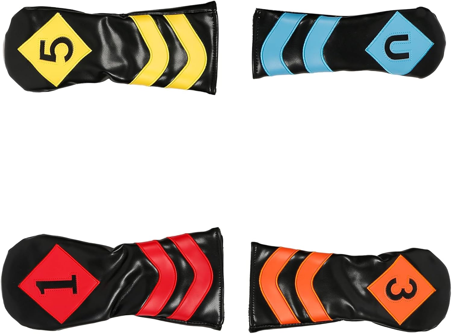 4Pcs Golfs Club Head Cover Iron Headcover PU Leather Iron Head Putter PU Leather Golfs Protectors