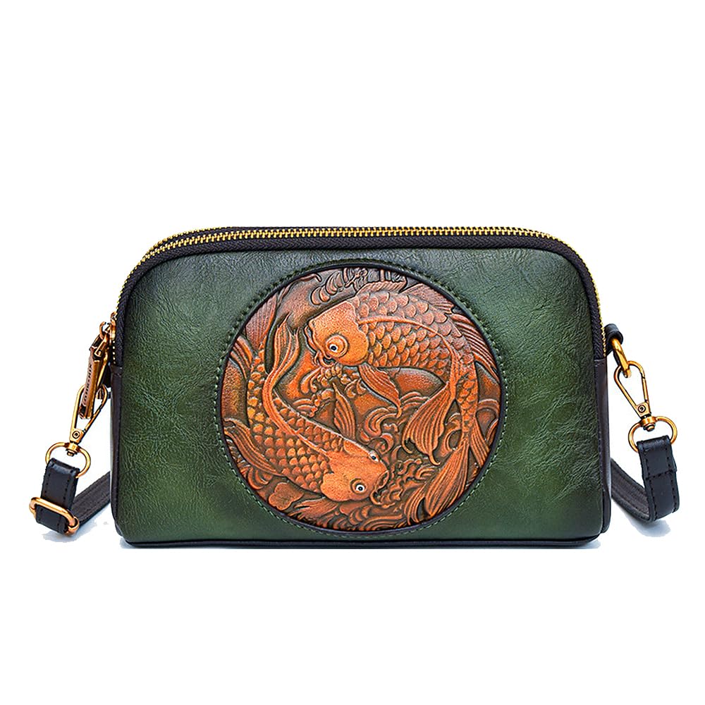 Damen Mini Handtasche Umhängetasche Damentasche Kleine Clutches aus PU-Leder Tasche Frauen Schultertasche Exotisch Schultergurttasche Ethnische Blumen für Mutter