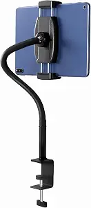 Tablet Stand Holder for Desk, Gooseneck iPad Holder Clamp Mount, 360° Adjustable Arm Mount for iPad mini/Air/Pro、Kindle Fire, Galaxy Tabs, All 4.7"-13.5" Tablets, for Work Meetings, Video, Kitchen