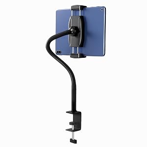 Tablet Stand Holder Gooseneck iPad Holder Clamp Mount 360 Adjustable Arm Mount for iPad mini Air Pro Kindle