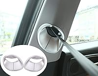 Vista 4 de YIWANG Fibra de carbono estilo ABS cromo interior cinturón de seguridad cubierta ajuste 2 unids para Alfa Romeo Giulia 2016-2020 Auto Accesorios