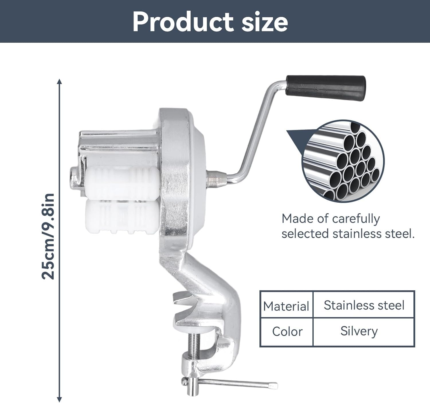 ZPSHYD La máquina Manual para Hacer macarrones, Haga Pasta Artesanal prensadora de Fideos Acero Inoxidable su Cocina macarrones