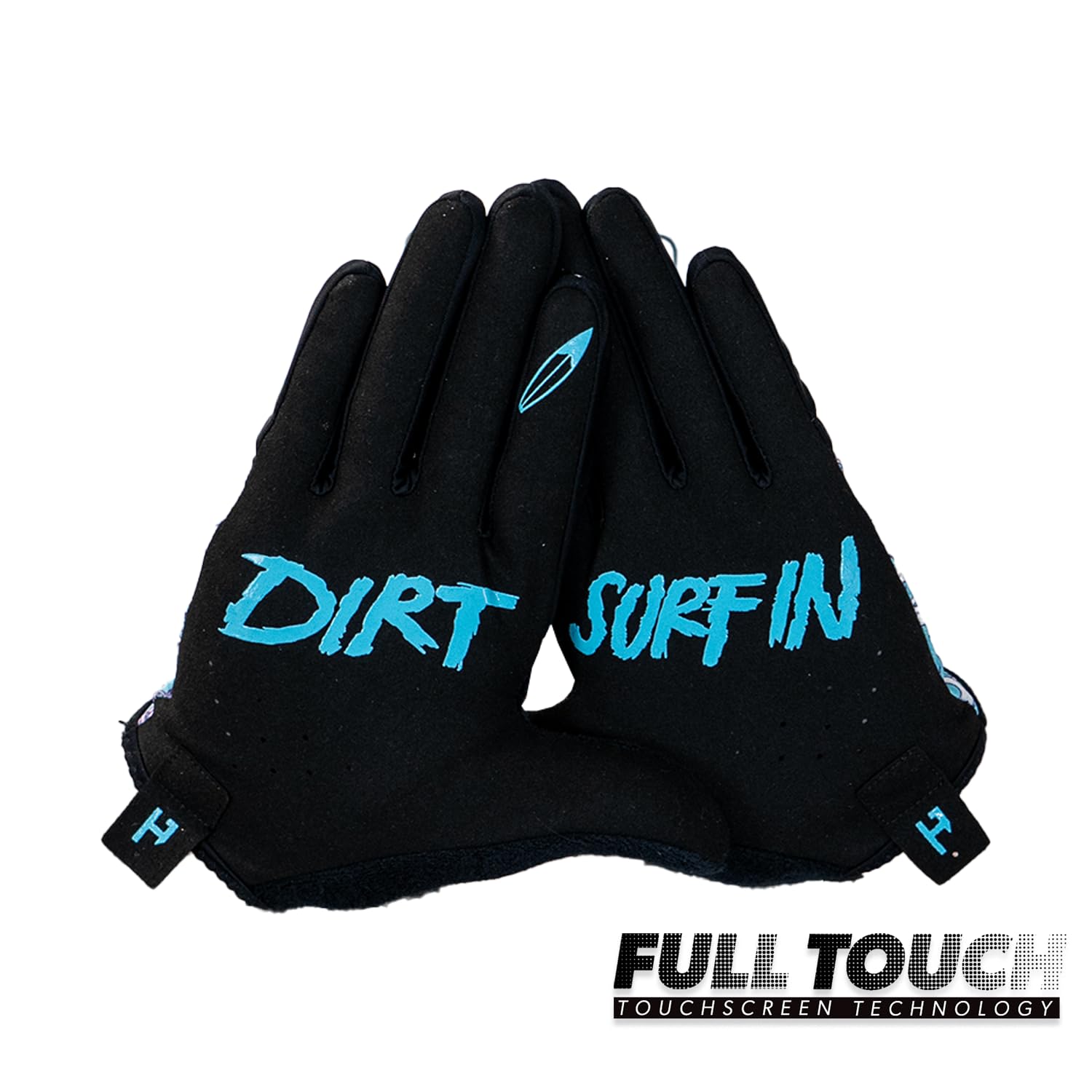 Handup Gants Most Days Ride The Wave, taille L | Handup Ride The Wave Gants de cyclisme avec écran tactile et UPF 50+