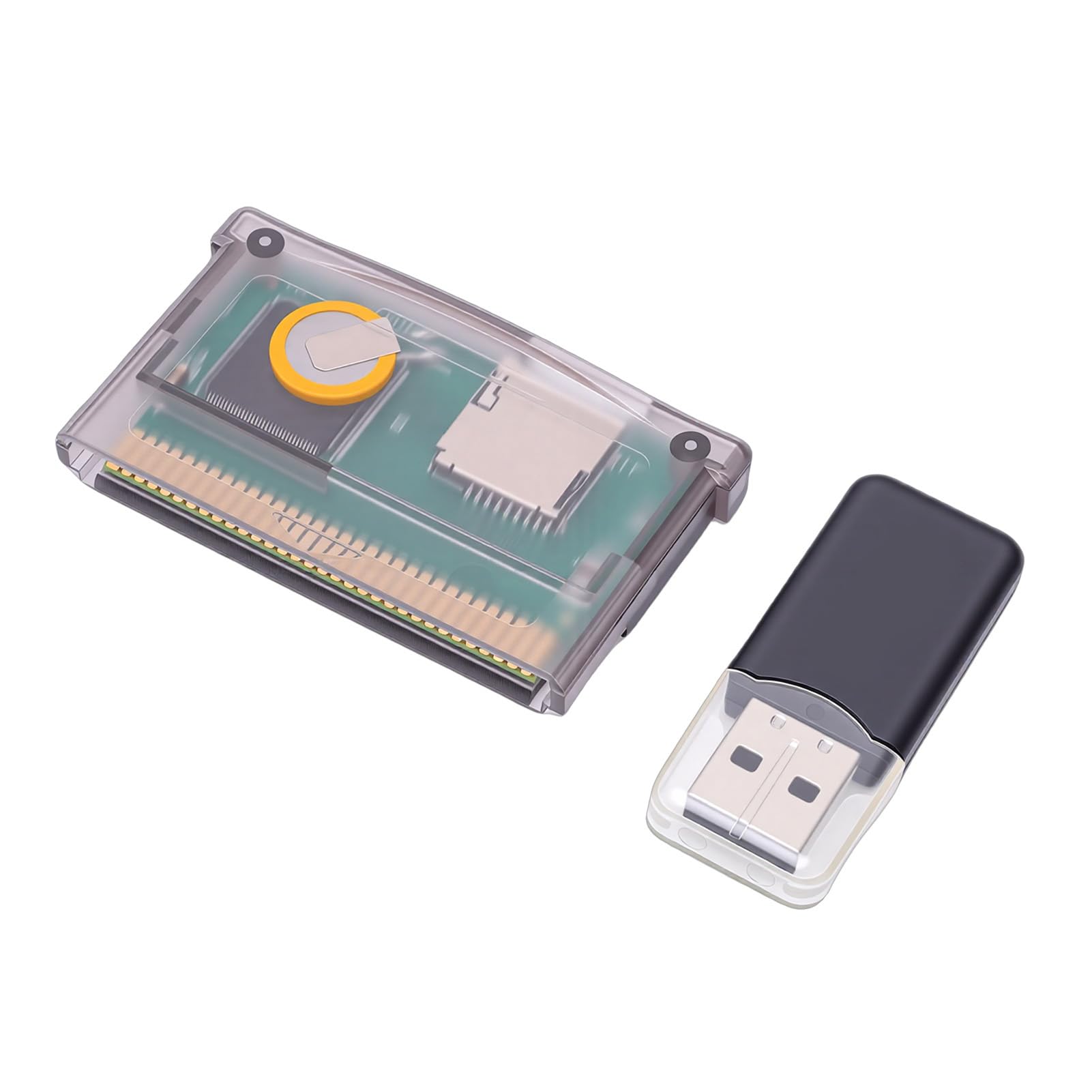 LICAEVEY Cartuccia Flash GBA, Scheda di Gioco per Gameboy Advance SP ecc., capacità Massima 2 GB, Formato FAT Richiesto, Compatibile Universale (viola trasparente)