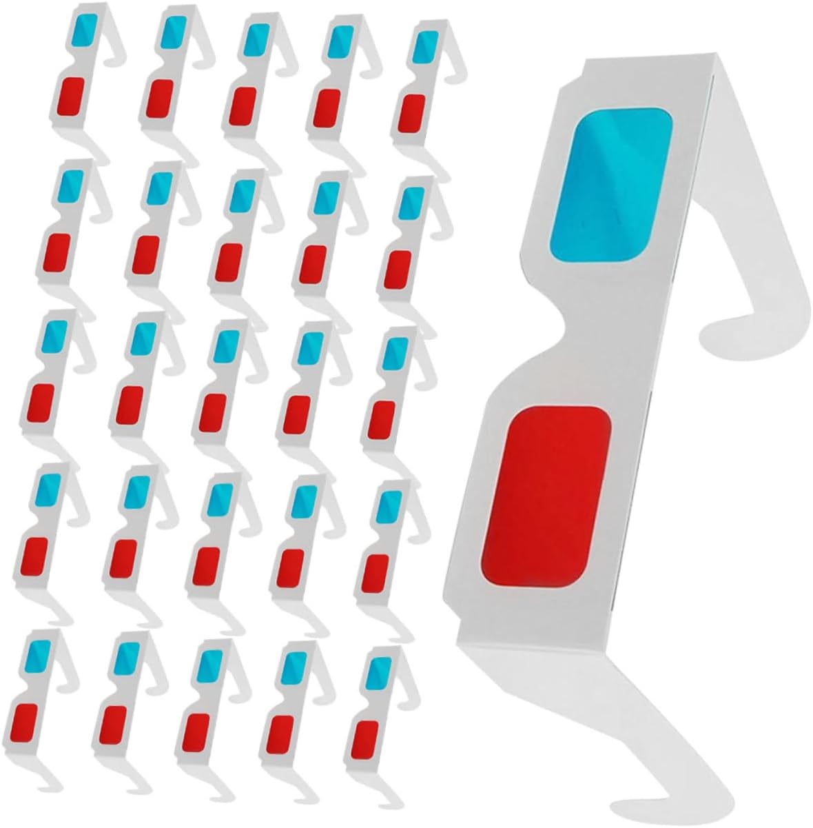 Homoyoyo 70pcs Disposable 3D Cardboard Glasses Red and Blue Anaglyph Movie Glasses for Projector Home Theater and Gaming
