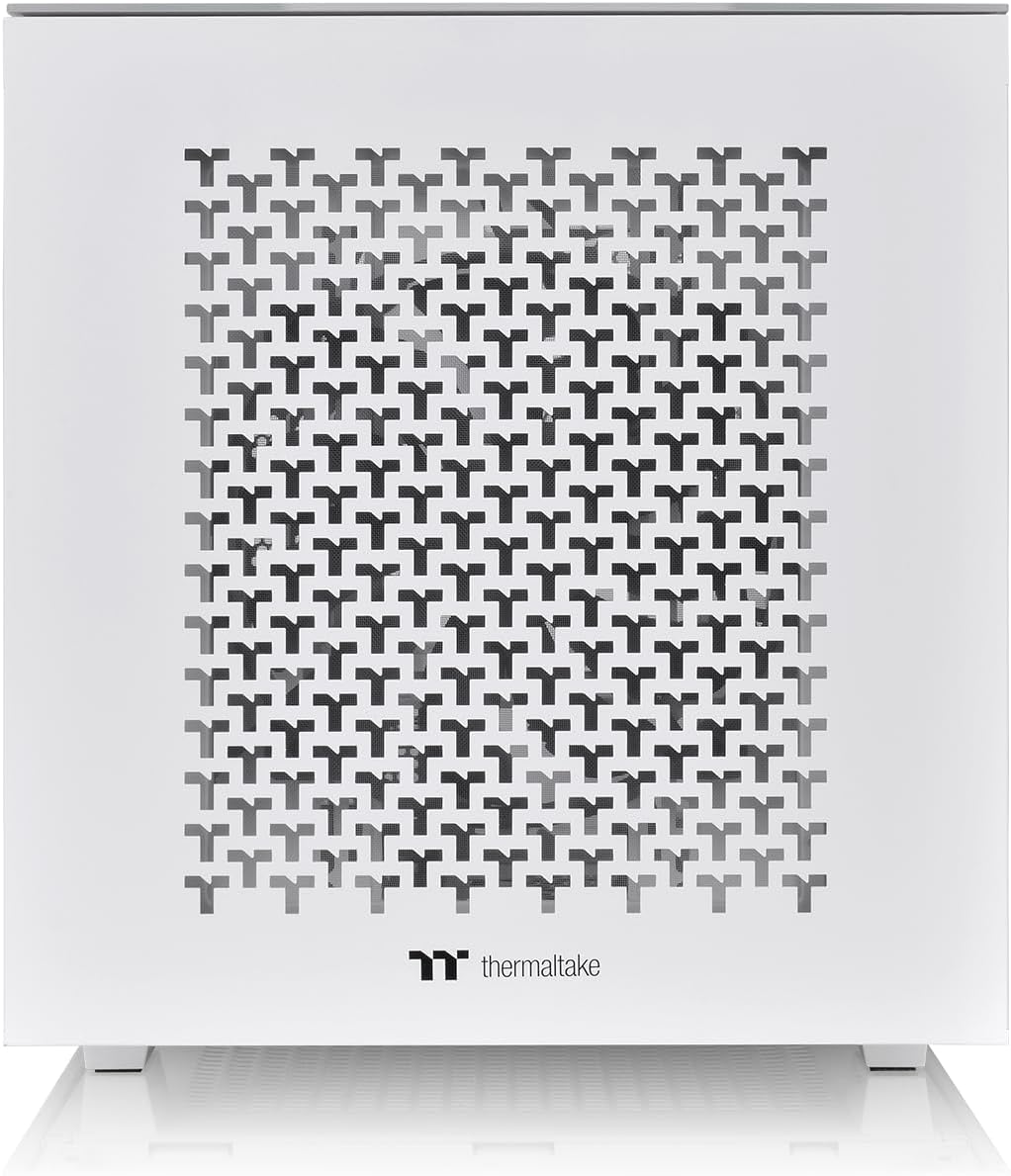 Thermaltake Divider 200 TG Air Snow/Micro ATX Case/PC Case/Tempered Glass/White