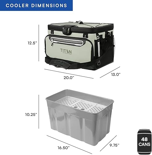 Miniatura 8 de Titan by Arctic Zone Deep Freeze Cooler - Enfriador de cuerpo duro sin cremallera, aislamiento de congelación profunda, forro de cuerpo duro y