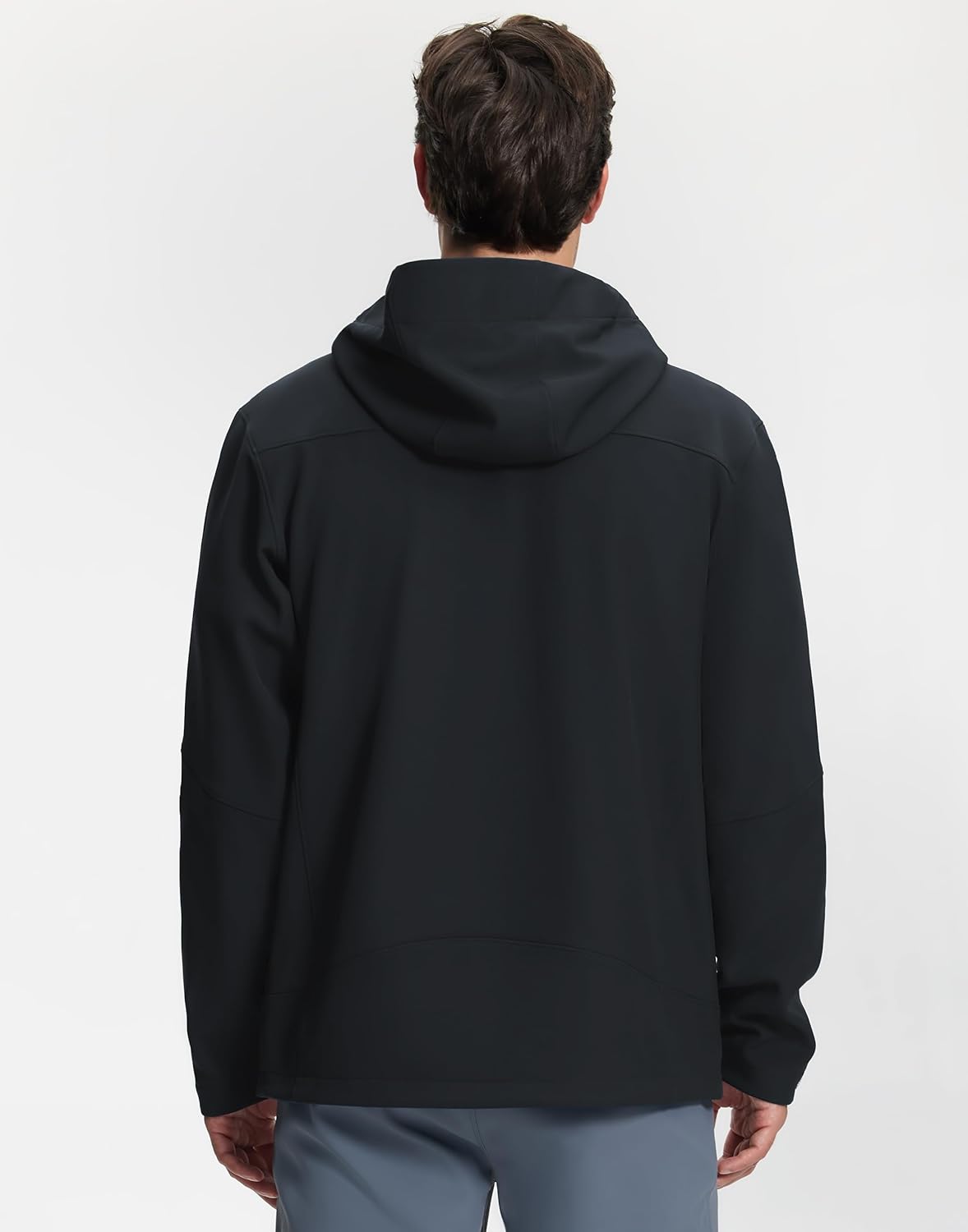 Pioneer Camp Men's Softshell Jacket with Hood Fleece Lined Water-resistant Soft Shell Winter Jacket Windbreaker Hiking Travel - Image 3