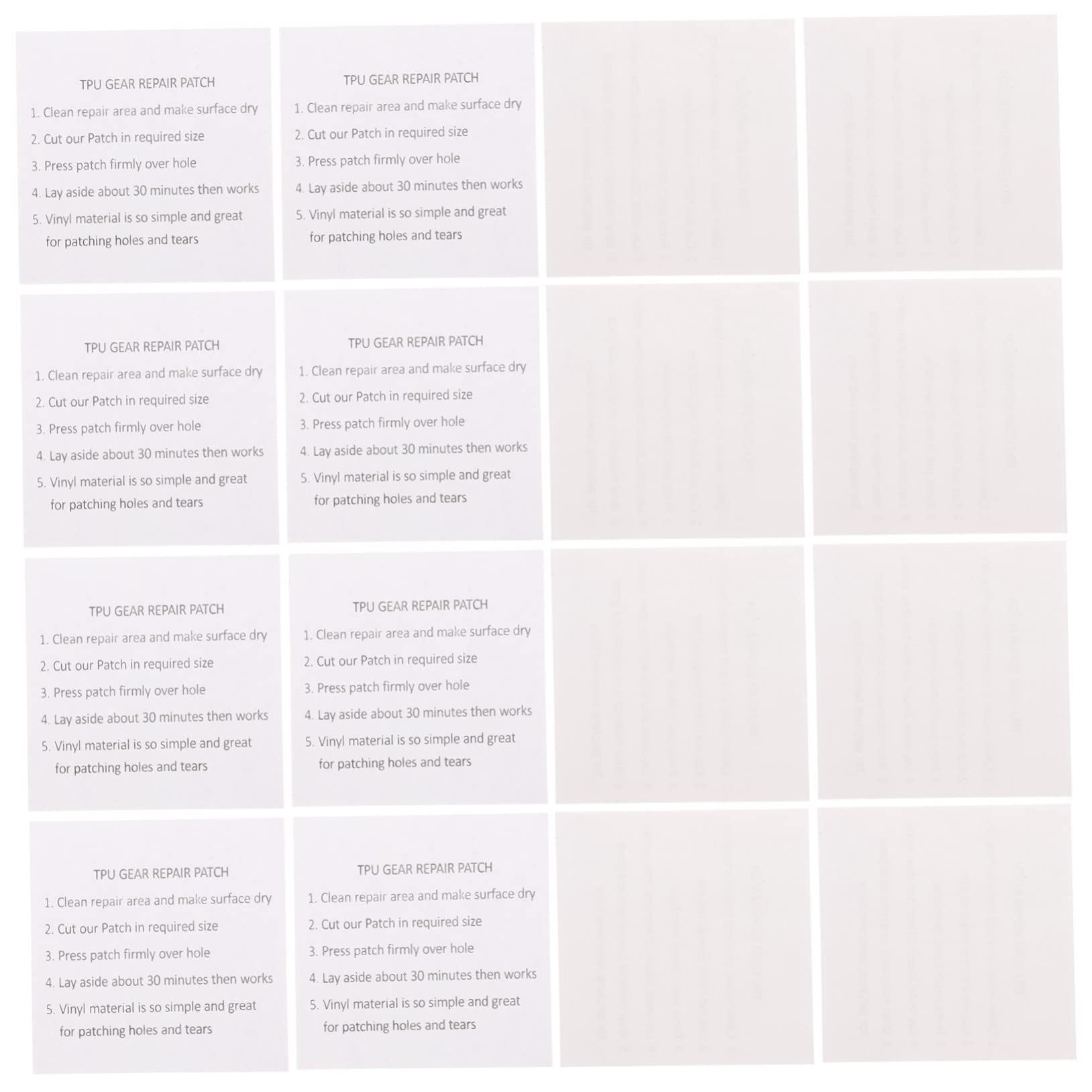 NUOBESTY 75stücke Tpu Reparaturflicken Für Aufblasbare Selbstklebend Transparent Vielseitig Einsetzbar Für Zelte Schwimmringe Regenjacken Und Abdichten Von Rissen Und Löchern
