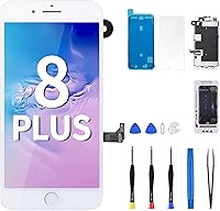 Vista 7 de Para iPhone 8 Plus Reemplazo de pantalla Botón de inicio Negro 5.5 "3D Touch LCD Digitalizador Pantalla Auricular Montaje Completo Cámara Frontal