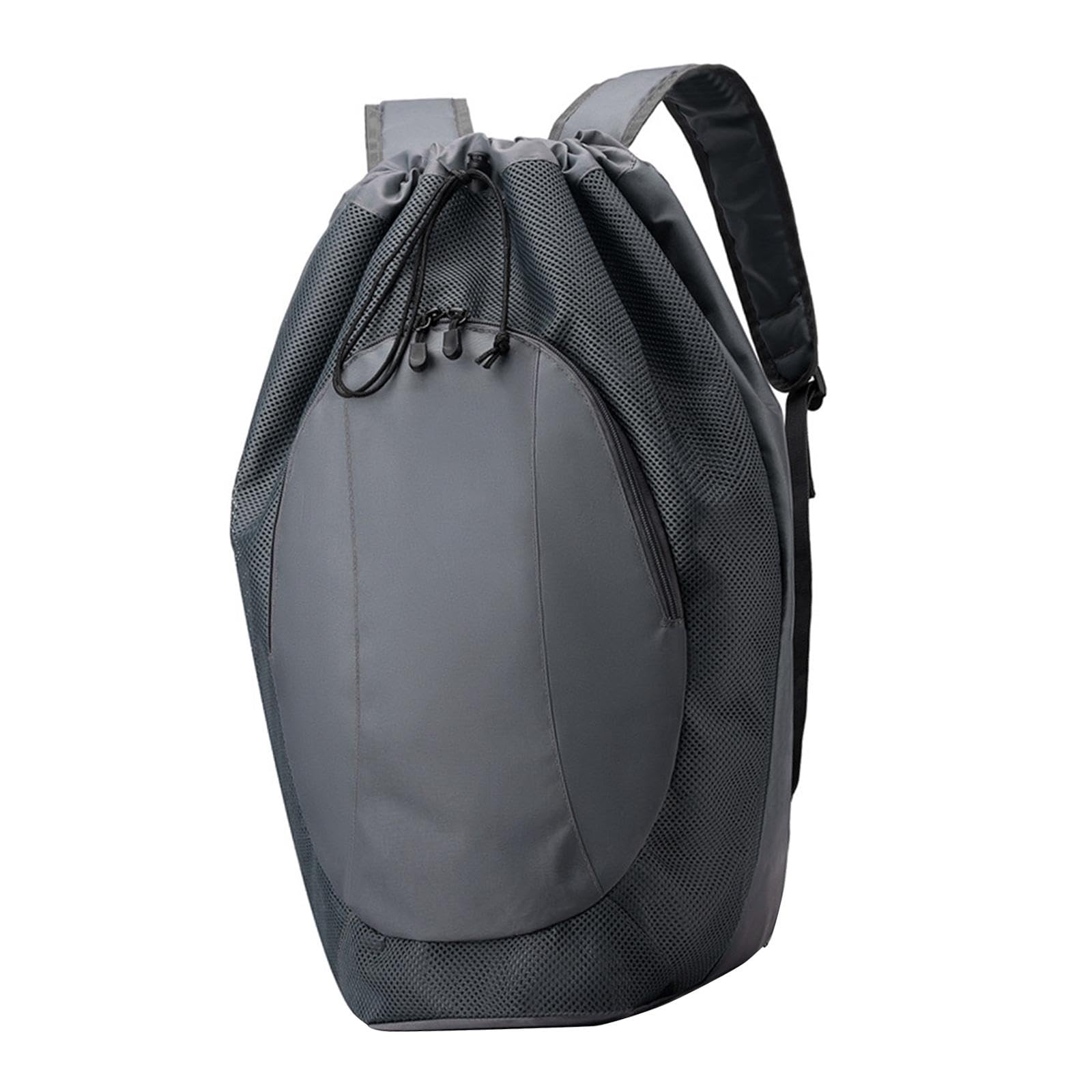 Zaino con Coulisse E Scomparto in Rete, Zaino Sportivo in Nylon per Palestra, Racchetta Da Badminton, Danza, Viaggi, Nuoto, per Donne E, Grigio