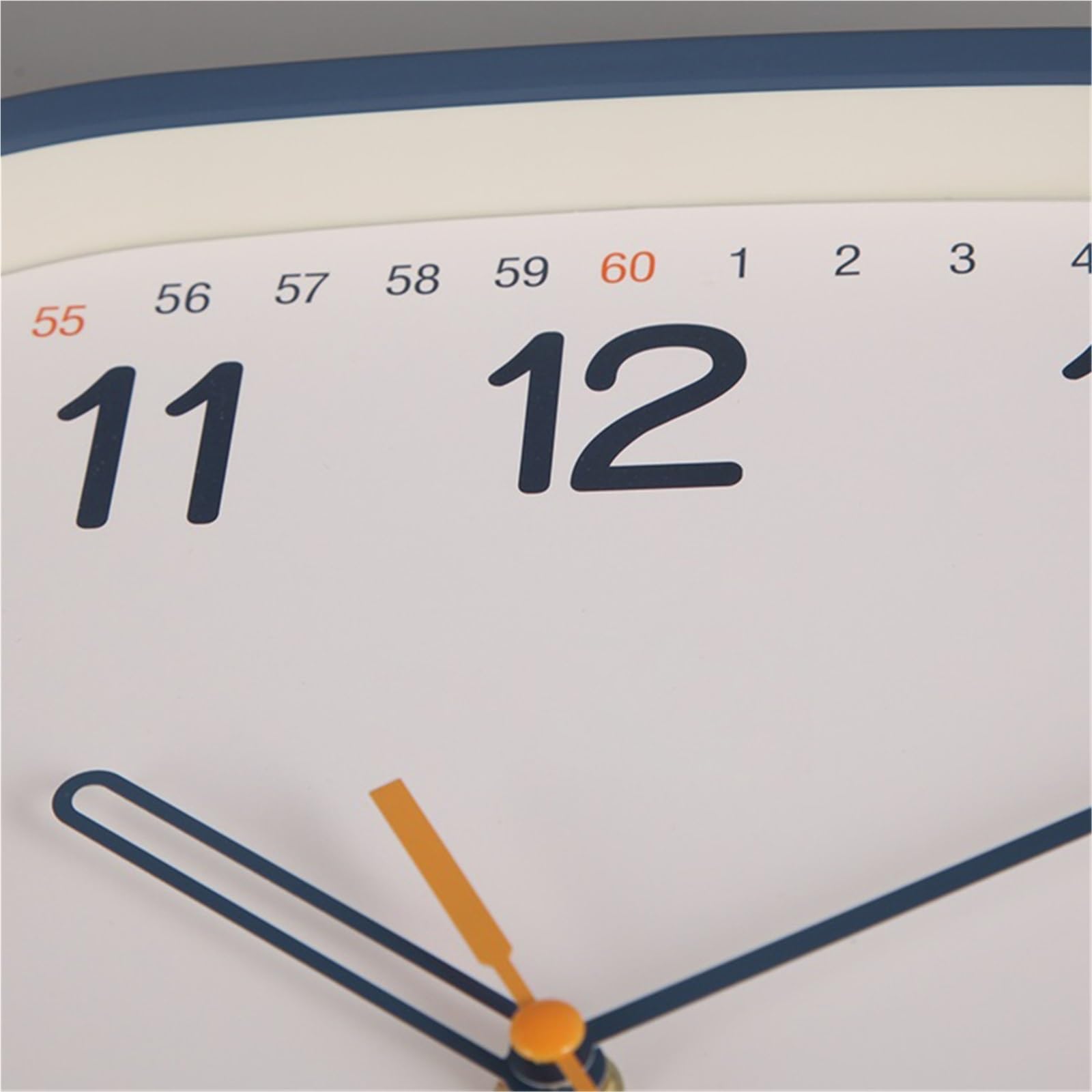Reloj de pared cuadrado silencioso con marco azul, alimentado por pilas. Combine y combine libremente péndulos de pared(10 pulgadas)