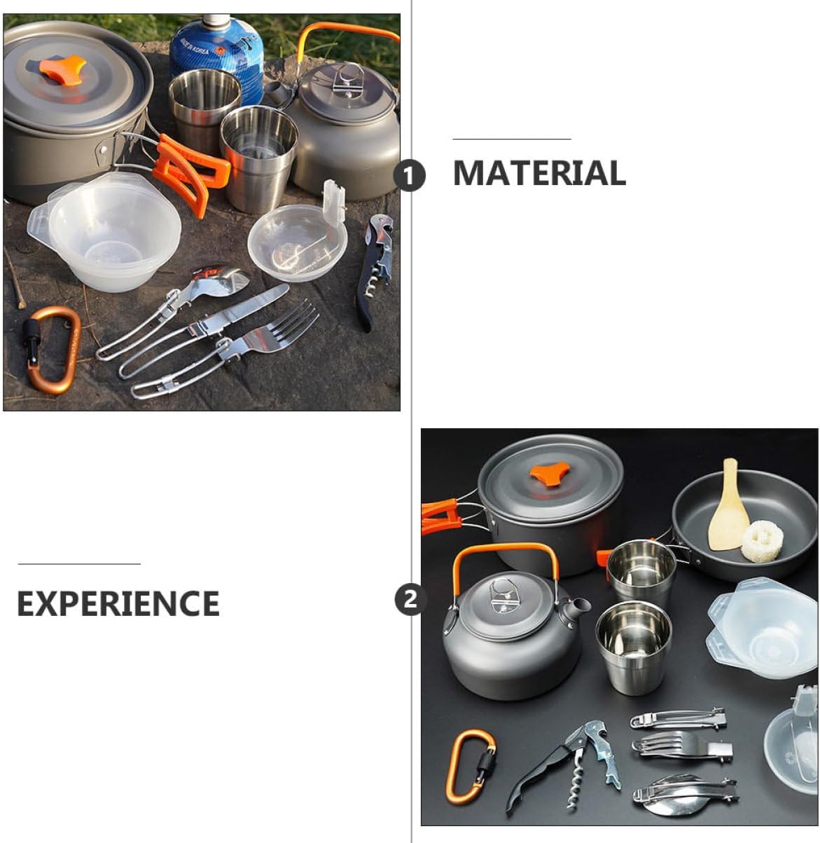 1set Alloy Camping Pot Lightweight and Portable Cooking Utensils for Outdoor Cooking and Easy to Clean for Hiking and Camping Adventures