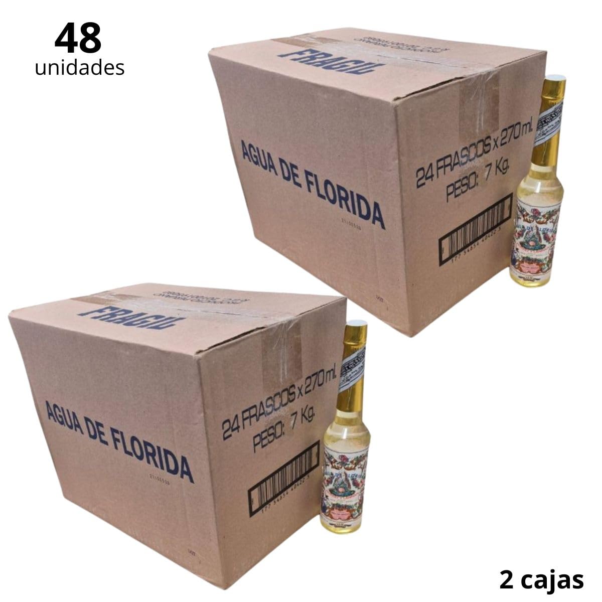 Pack de 2 Cajas de Agua Florida 48 unidades | Cajas de 24 unidades de 270 ml cada botella de Agua Florid Murray & Lanman | Fragancia Espiritual Tradicional | Limpieza Energética y del Hogar