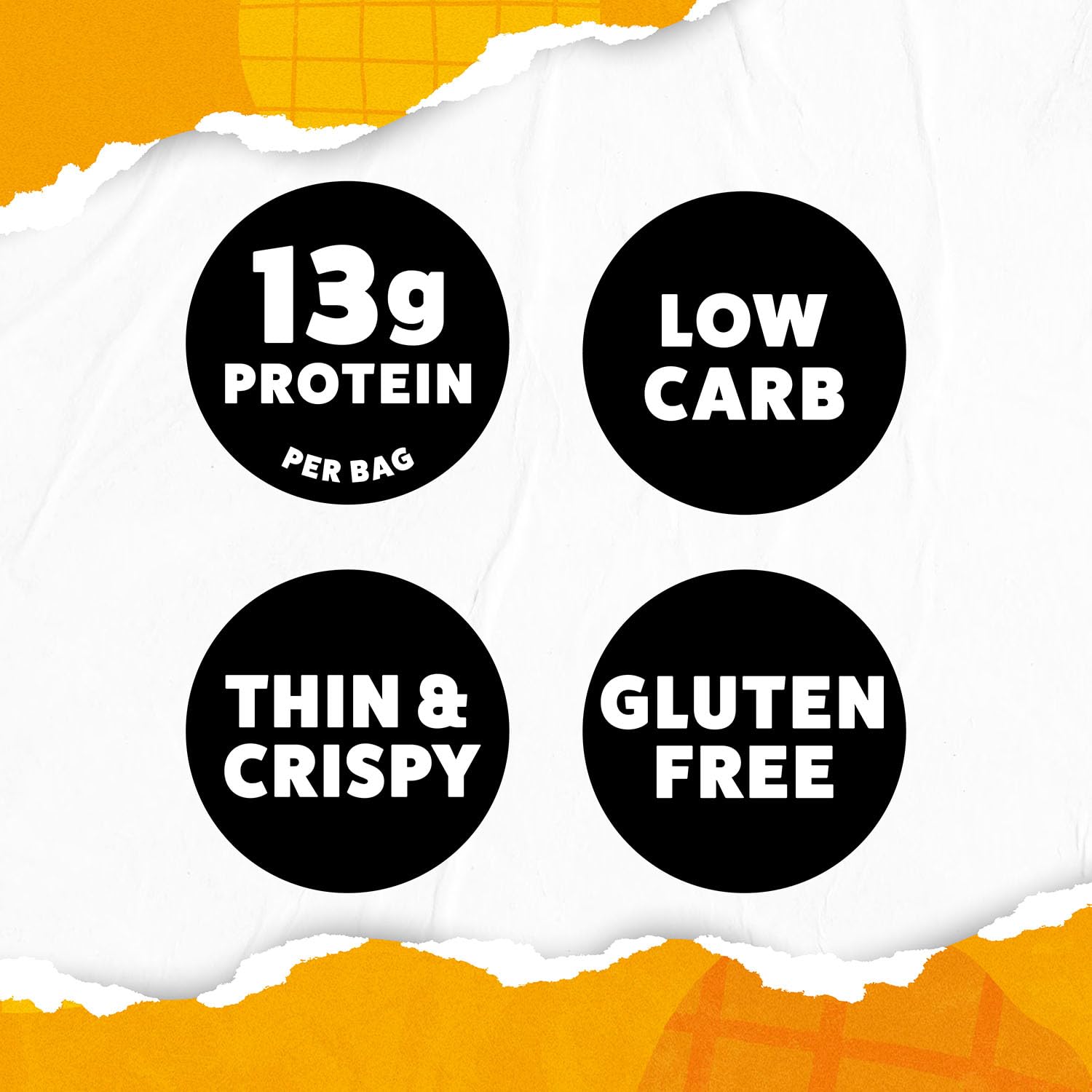 WILDE Chicken & Waffles Protein Chips, Thin and Crispy, High Protein, Keto, Made with Real Ingredients, 1.34oz Bags (Pack of 8)