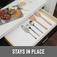 Vista 102 de Con-Tact Brand Grip Prints Shelf Liner, Non-Adhesive Durable Liners, Slip-Resistant Drawer and Cabinet Covering, 18" x 4', Dottie Grey, Pack of 1