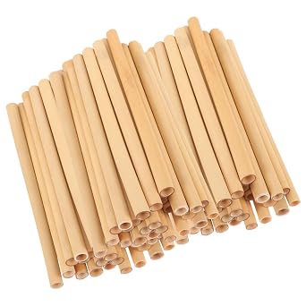 50pcs Outdoor Reed Bee Tubes for Mason Bees Natural Beige Reed Material Provides Comfortable Habitat Multi-function Nesting Tubes Suitable for Garden Use