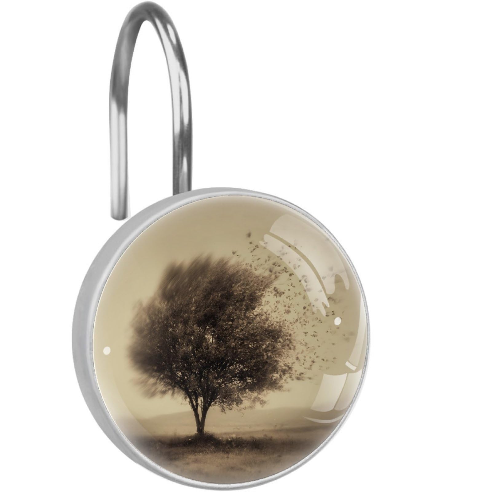 VAPOKF Shower Curtain Hooks, 12PCS Tree Shower Curtain Hook for Bathroom Decors Home Bedroom