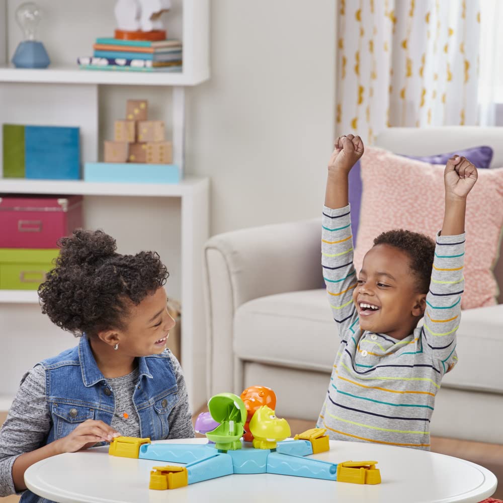 Hungry Hungry Hippos Launchers Kinderspiel ab 4 Jahren, elektronisches Kindergartenspiel für 2 bis 4 Spieler