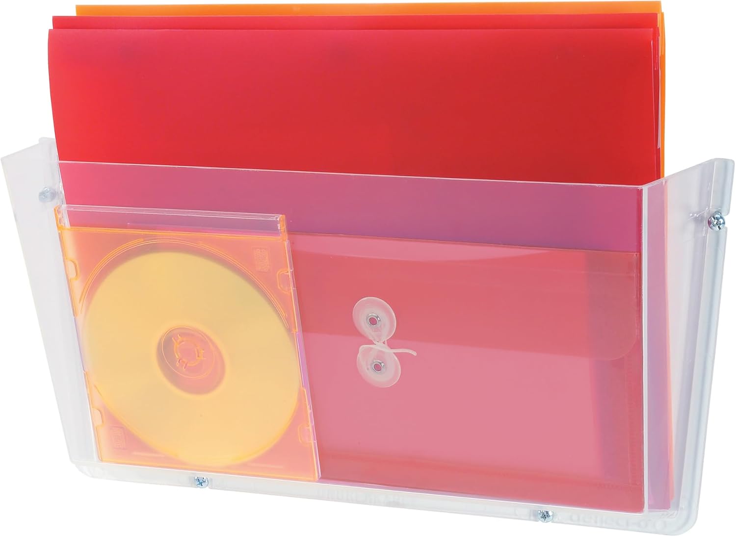 Deflecto Clear Landscape A3 Size Wall File Holder Letter Rack Wall