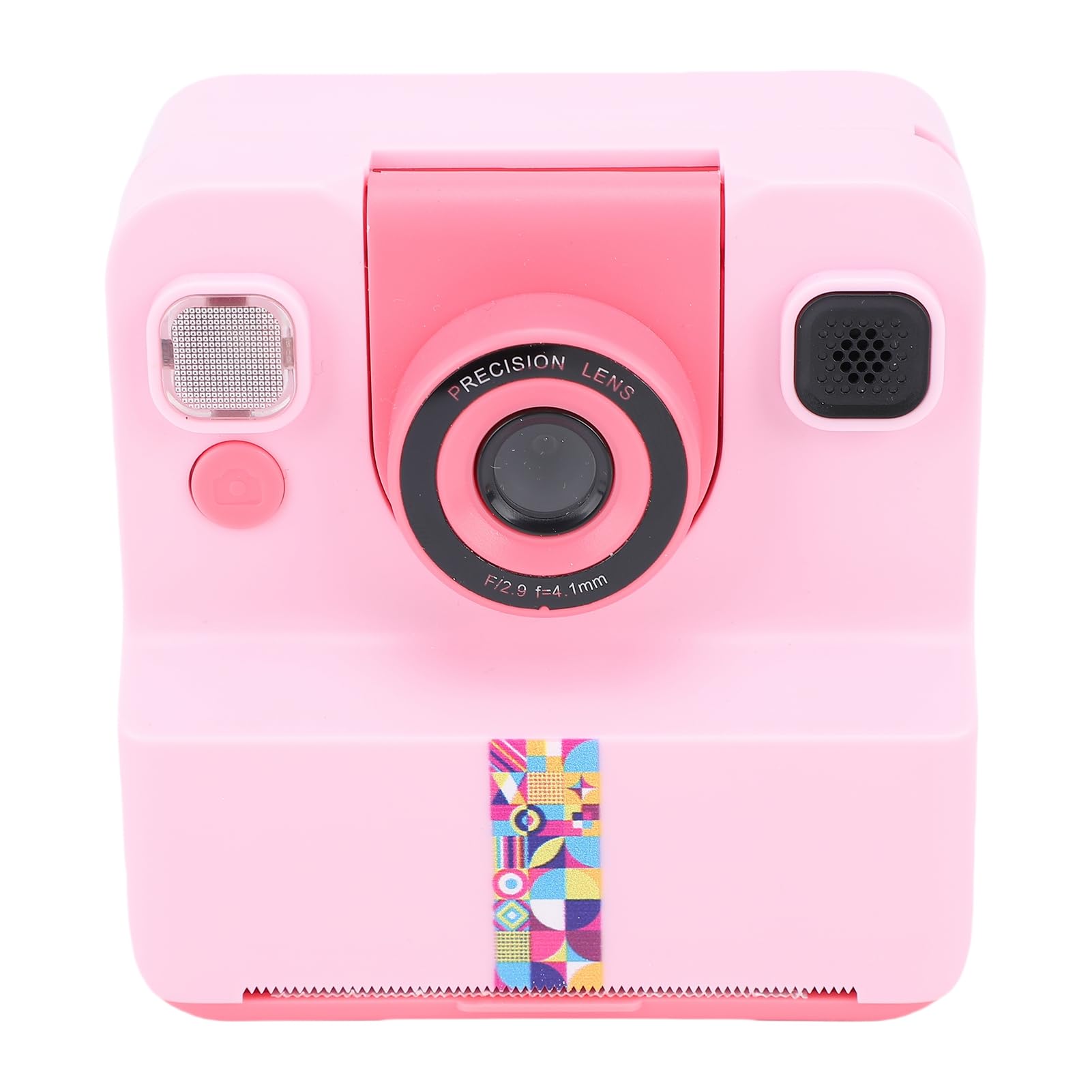 Fotocamera a Stampa Istantanea con Obiettivo Rotante a 180° (Rosa)