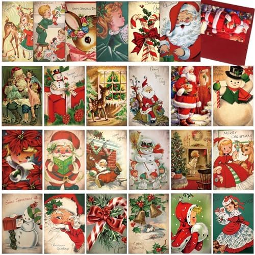 Nuanchu 80 Pcs Vintage Christas Cards Bulk 4 X 6 Inch City Snow Scene - View #4