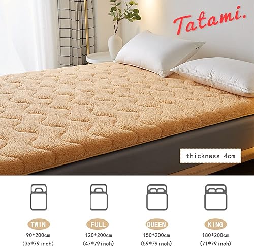 Miniatura 8 de KKCD Colchón futón japonés tatami colchón plegable para suelo cama de suelo colchón doble individual japonés colchón para el hogar dormitorio viajes
