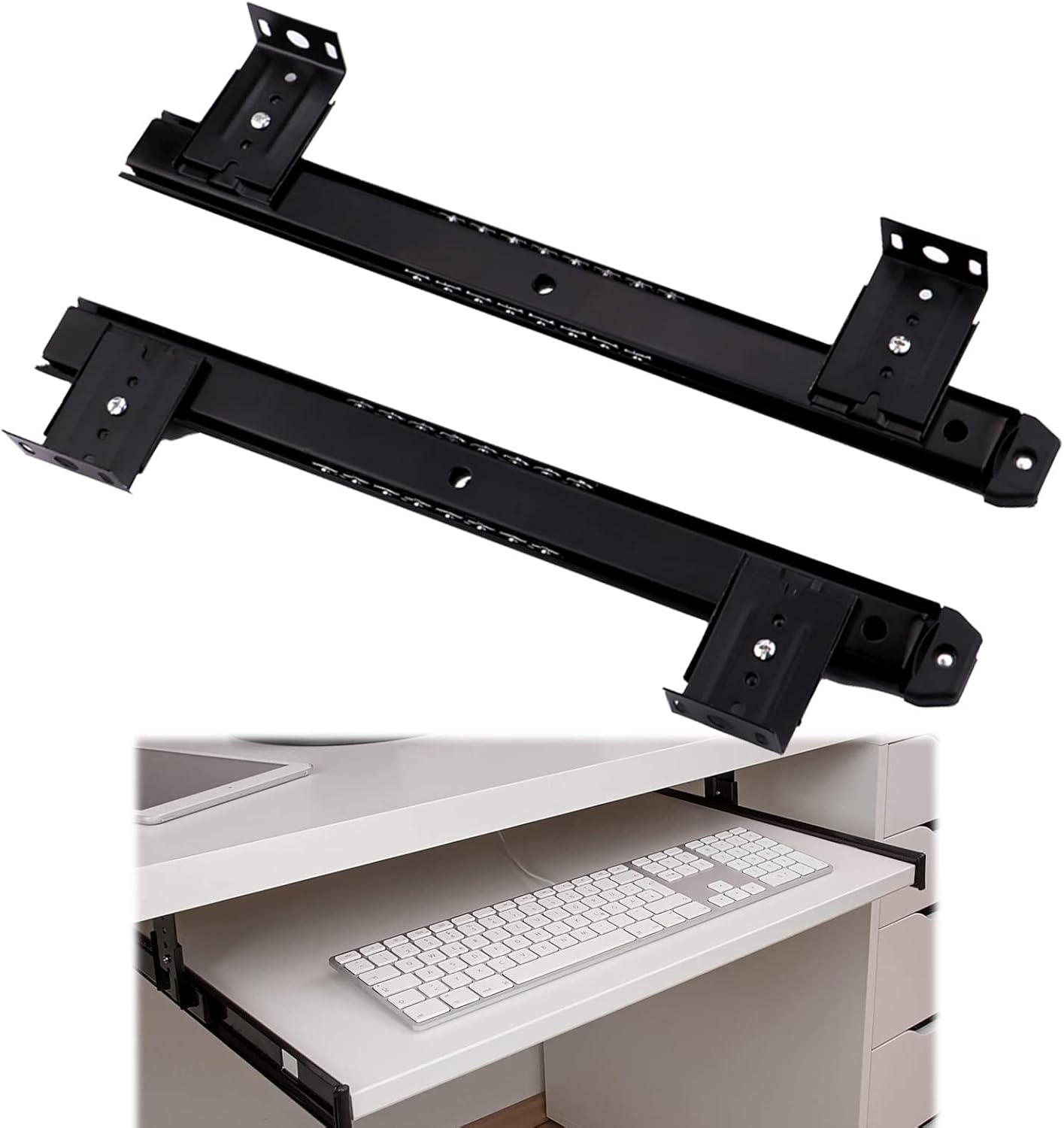 Ball Bearing Slides for A Keyboard Tray Under A Desk, Very