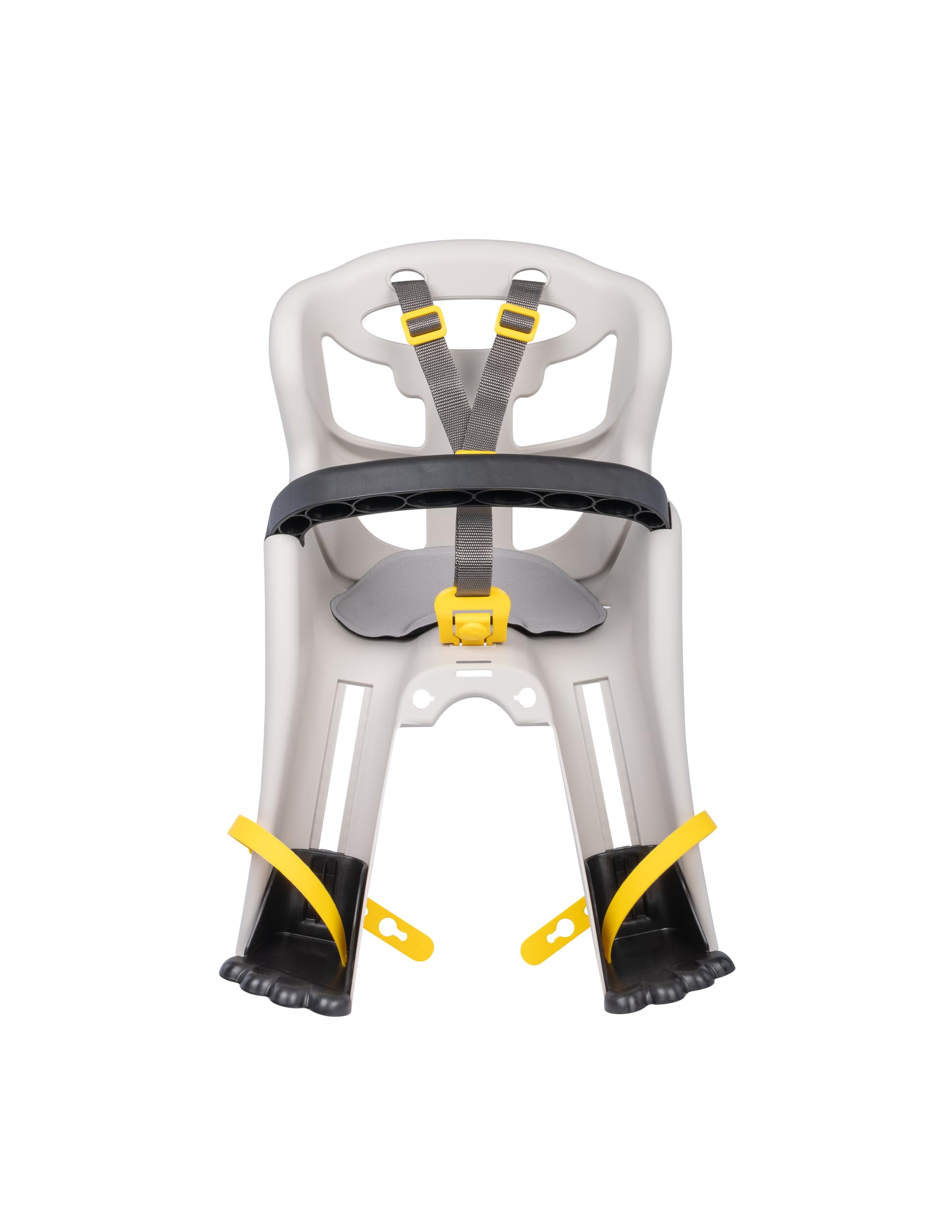 Bellelli | Tatoo Plus - Seggiolino Anteriore per Bicicletta - per Bambini Fino a 15 kg, da 9 Mesi a 3 Anni - Si Fissa al Manubrio - Colore Silk Grey