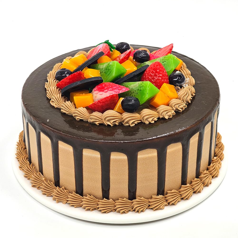 Nice purchase 6 inch Fake Birthday Cake Fake Food Bakery Shop Cake Display Model Party Decoration Faux Replica Cake (8" Wide with Style F)