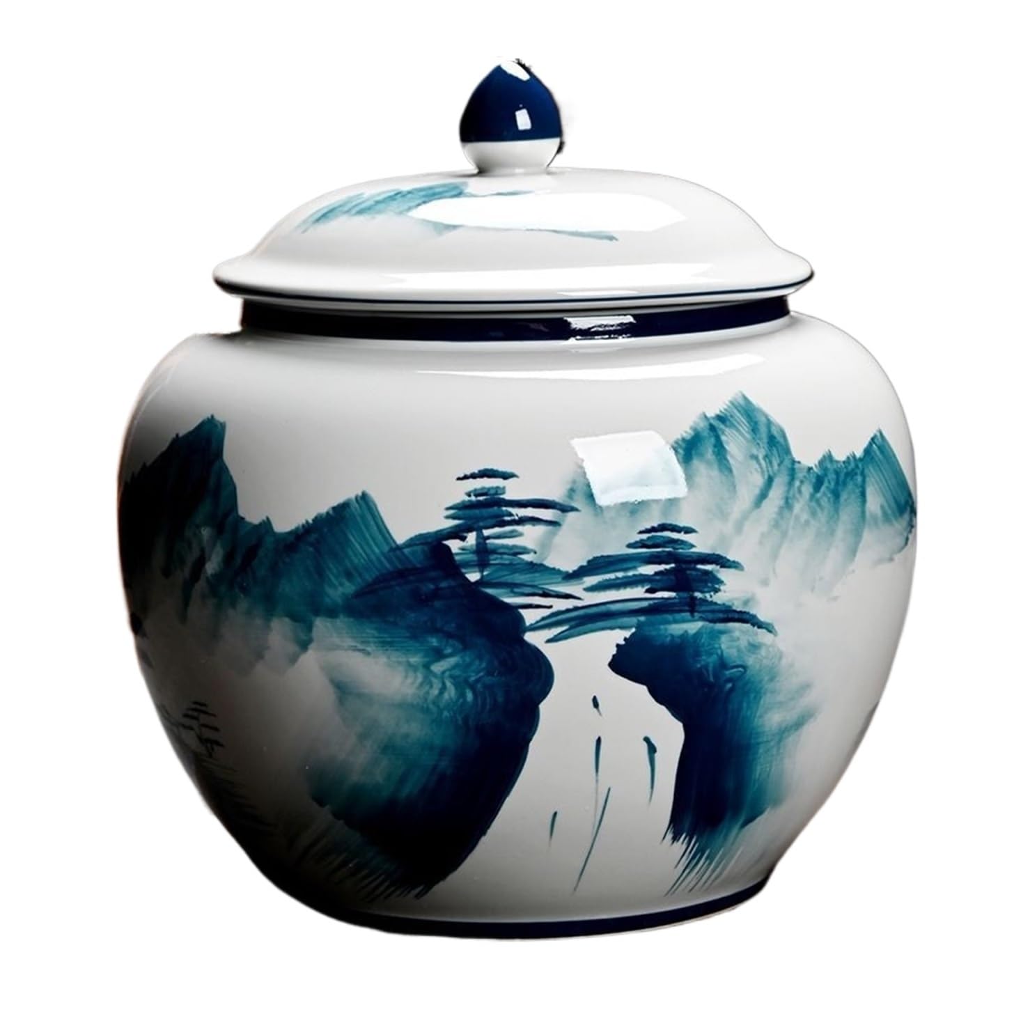 Vase With Lid, Ceramic Ginger Jar
